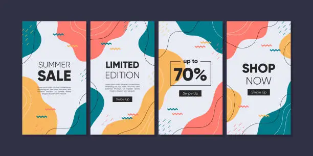 Vector illustration of Trendy abstract template for promotion sale with geometric concept