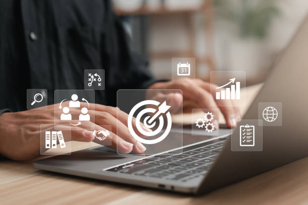 istock Businessman planning business strategy and setting work goals for future success.Business management concept. 1484287362