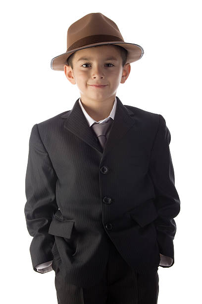 istock Little boy in 1960s style suit 148428818