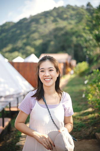 Modern gen-z Asian Happy Camping raod trip adventure in chiang mai thailand