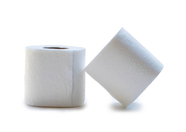 istock two rolls of white tissue paper or napkin isolated on white background with clipping path 1484291067
