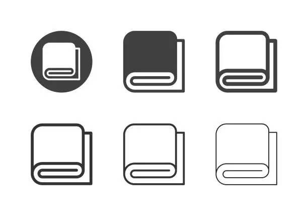 Vector illustration of Towel Icons - Multi Series