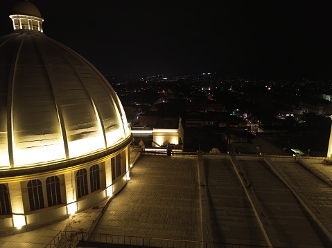 An aerial perspective of historical and relevant places of the historical and recently renovated center of San Salvador