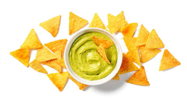 istock dip sauce guacamole with tortilla corn nachos chips 1484294761