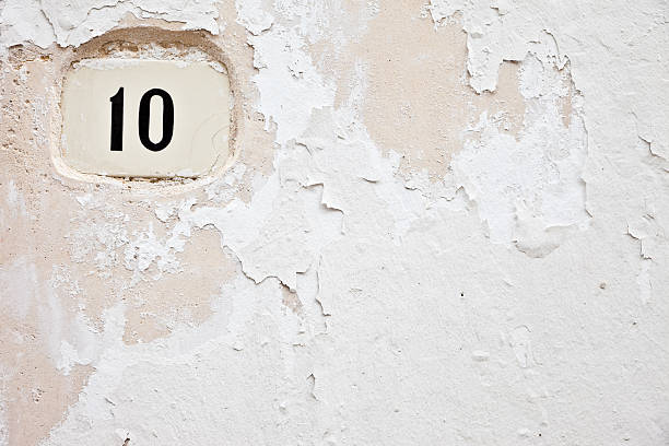 istock 10, Street Number On The Wall 148430006