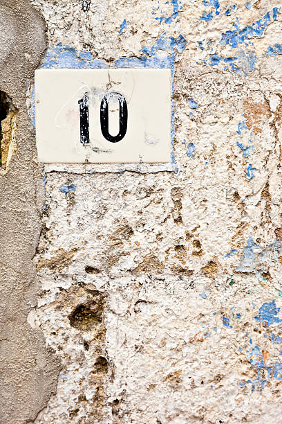 istock 10, Street Number On The Wall 148430023