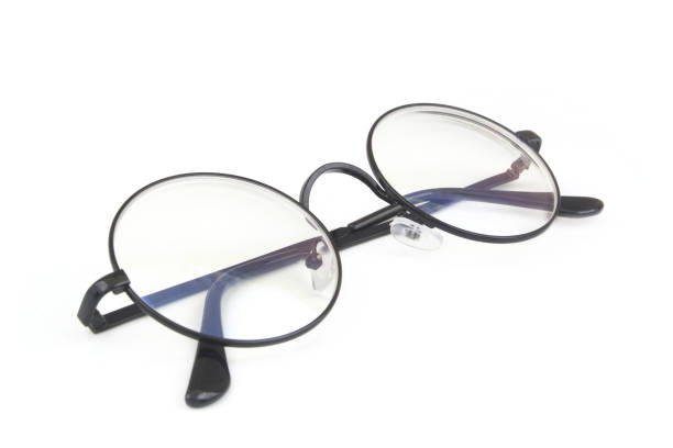 istock Black eyeglasses isolated on white background 1484307715