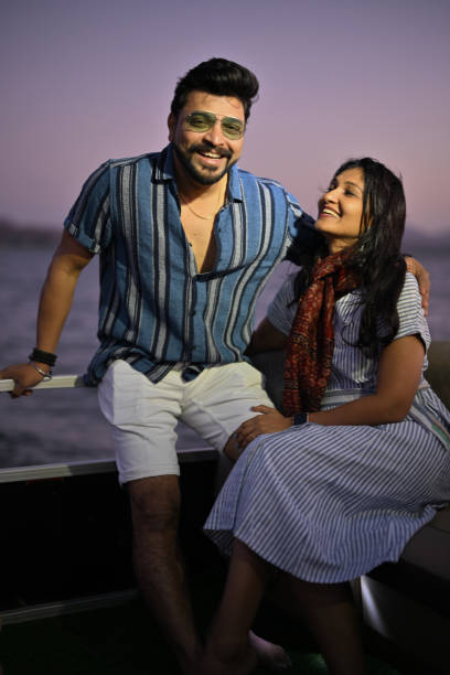istock Mid adult couples enjoying boat ride during twilight 1484309876