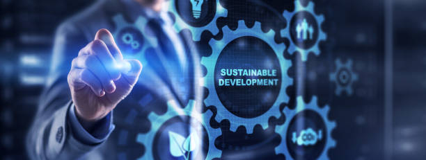 istock Sustainable development renewable energy and natural resources connected gears 1484313532