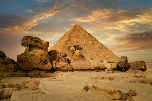 istock Beautiful sunset over the Great Pyramid in Giza, Egypt 1484325464