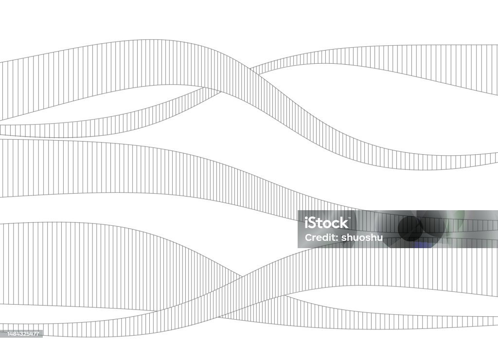 Abstract Black And White Wave Curve Line Material Pattern Background ...
