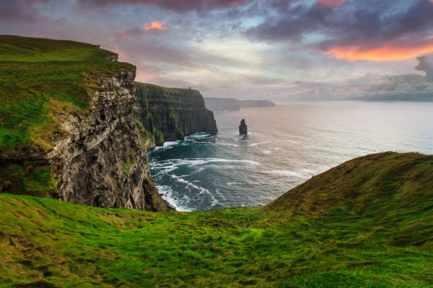 istock Cliffs of Moher above the Atlantic Ocean at sunset, Ireland. 1484325587