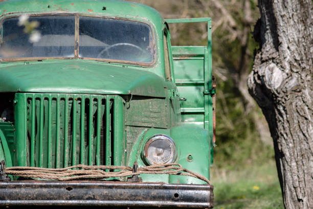 istock Rusty old green vintage Soviet truck 1484325914