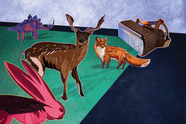 ilustrações, clipart, desenhos animados e ícones de projeção digital de animais - hoofed mammal