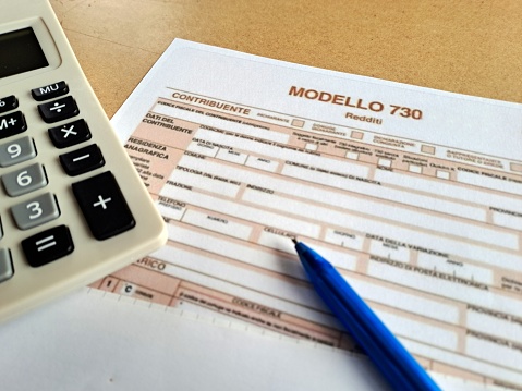 Form filling, taxes in Italy, unified payment 730