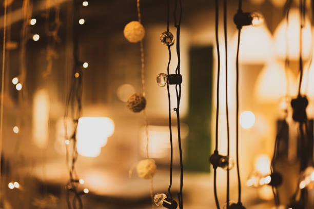 Light bulbs in the Lighting Shop. Cracov in Poland