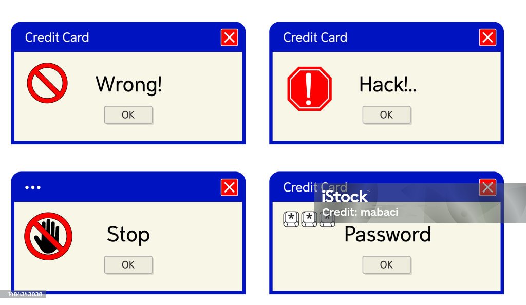 Wrong Hack Stop Password Text On The Computer Window Alert Popup Retro ...