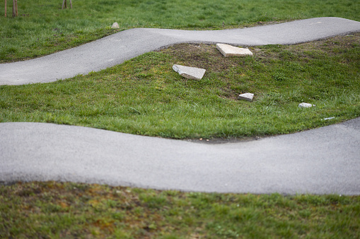 Old Empty Pumptrack in Poland