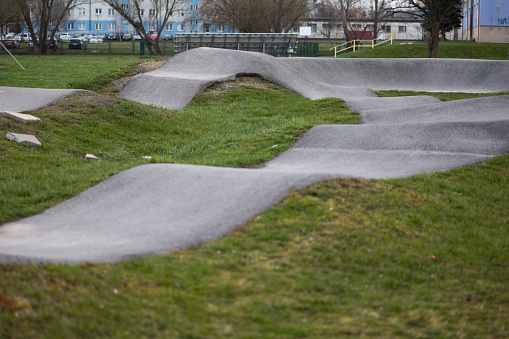 Old Empty Pumptrack in Poland