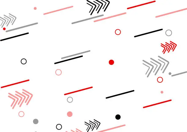 Vector illustration of Abstract minimal background with lines, circles and arrows