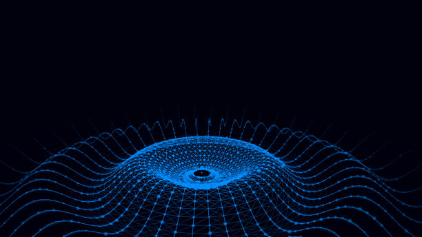 istock 3D futuristic circle wave. Abstract digital background. Glowing music sound wave with dots and lines. Vector technology backdrop with moving particles. Graphic effect network connection. 1484367503