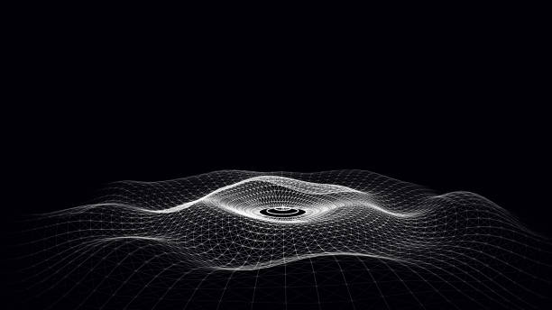 istock 3D futuristic circle wave. Abstract digital background. Glowing music sound wave with dots and lines. Vector technology backdrop with moving particles. Graphic effect network connection. 1484368569