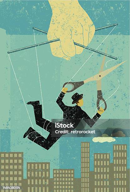 Freedom From The Puppeteer Stock Illustration - Download Image Now - Marionette, Pulling, Ideas