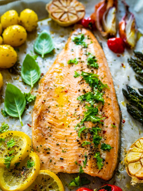istock One sheet pan salmon and vegetables 1484406160