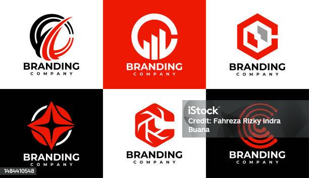 Branded C Bundle Of Letter C Design Template Minimalist Initial C Branding Stock ...