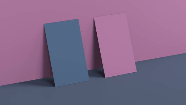 istock Greeting cards dual colors vertical standing with soft shadows 1484410917