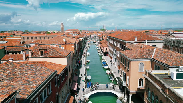 Aerial View of Murano in Venice, Italy
