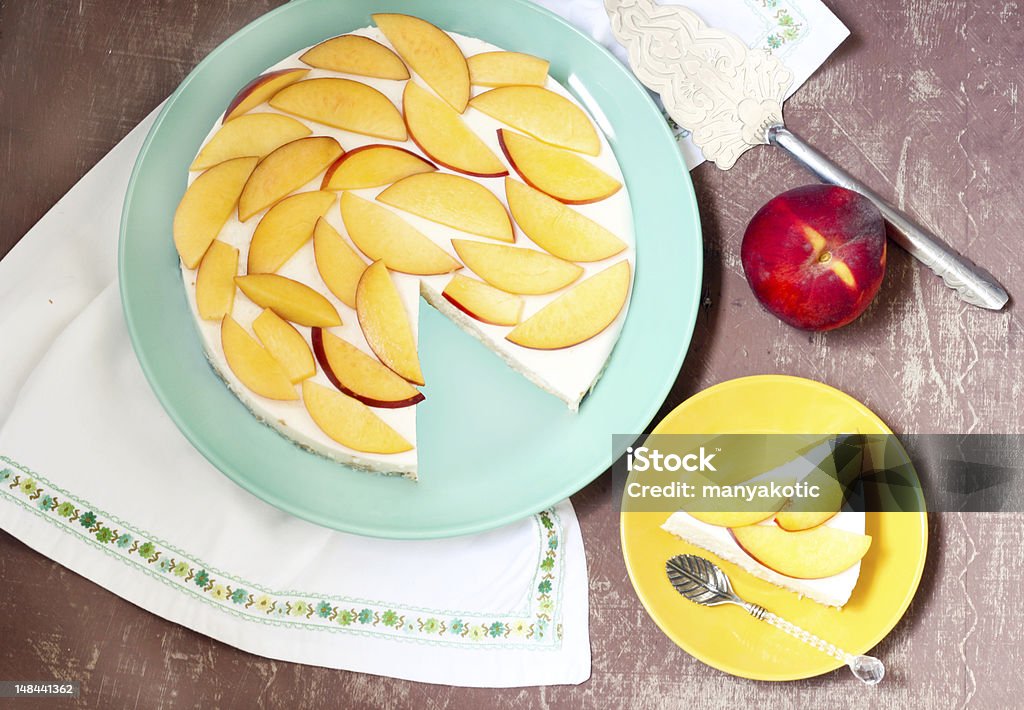 cheesecake com frutas - Foto de stock de Alimentação Saudável royalty-free