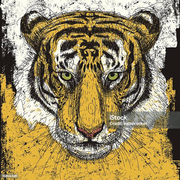 Tiger Head Stock Illustration - Download Image Now - Tiger, Animal Head, Computer Graphic