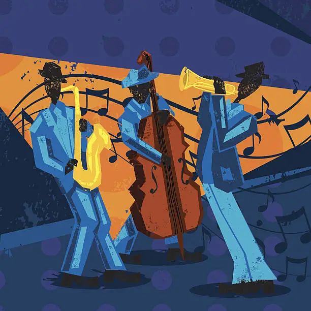Vector illustration of jazz band