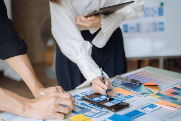 istock Business people meeting concept design ideas at office. 1484424312