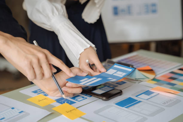 istock Business people meeting concept design ideas at office. 1484424327