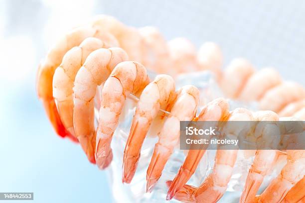 Shrimp Cocktail Stock Photo - Download Image Now - Appetizer, Blue, Color Image