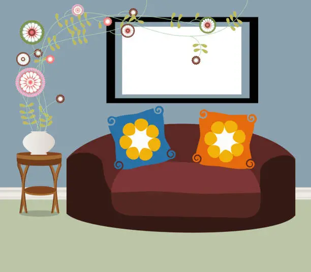 Vector illustration of Quaint Living Room