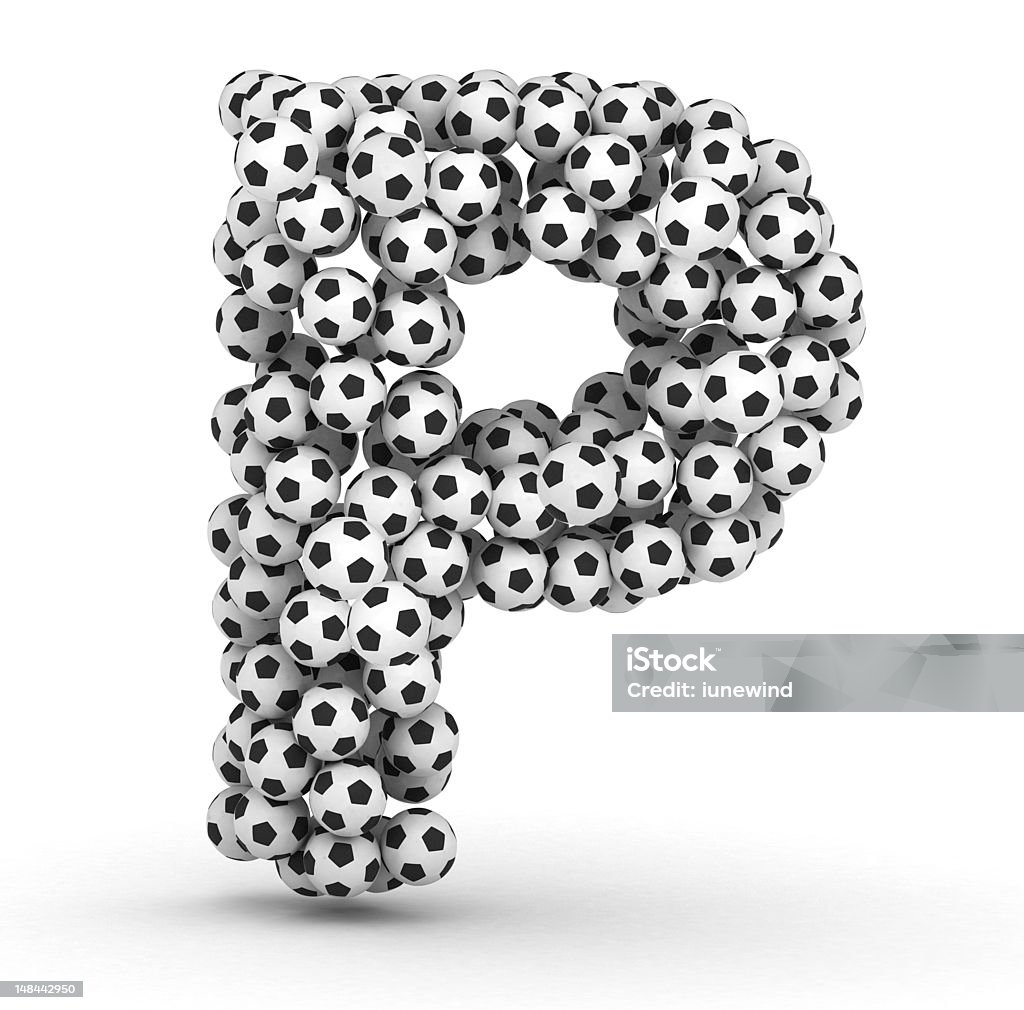 Letter P From Soccer Football Balls Stock Photo - Download Image ...