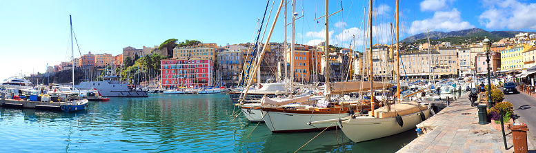 The old historic port of Bastia, in Corsica, located at the foot of the Citadel and dominated by the Saint Jean-Baptiste church has retained all the authenticity of its Mediterranean charm