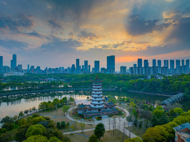 istock Aerial view of  Changsha Cityscape 1484444202