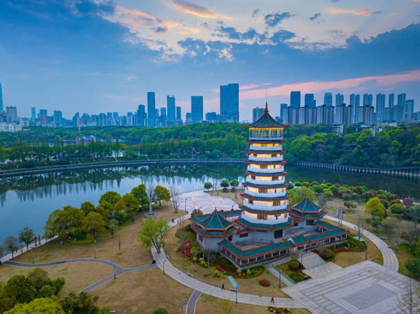 istock Aerial view of  Changsha Cityscape 1484444268
