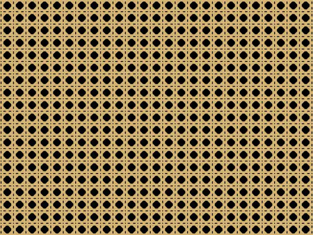 Vector illustration of Rattan Cane Webbing Background Vector