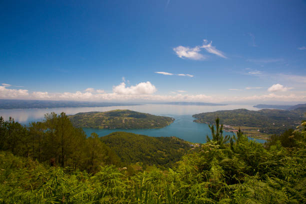 istock Lake Toba Scenery With Sibandang Island View 1484460870
