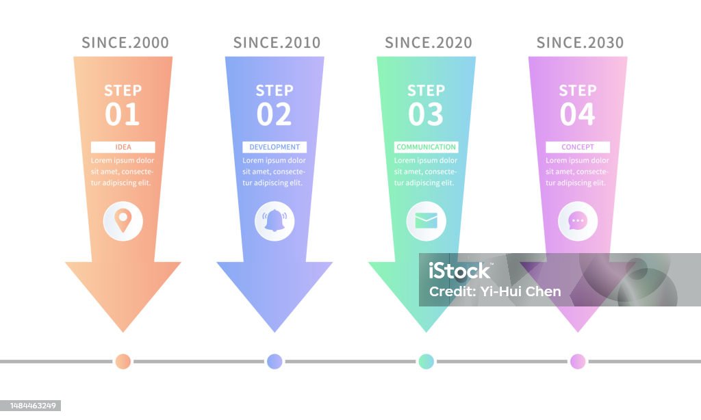 Timeline Array Partern A Business Infographic With An Arrow Pattern To Introduce A Timeline ...