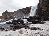 Öxarárfoss, icelandic waterfall in Thingvellir