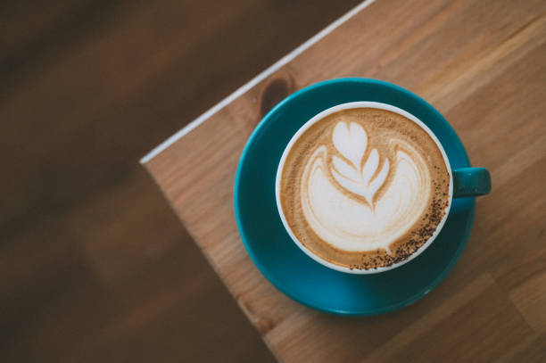istock Coffee as Art: A Stunning Cappuccino with an Intricate Latte Pattern 1484464702