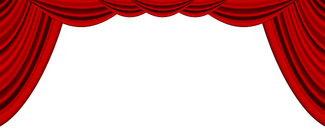 Movie or theatre curtain with some glitters on it