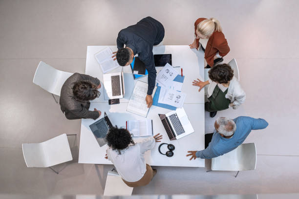 istock Adult students and brainstorming in the library 1484475228