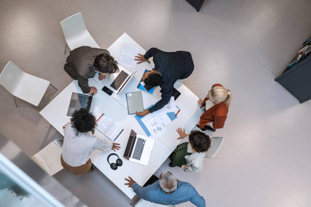 istock Adult students and brainstorming in the library 1484475230